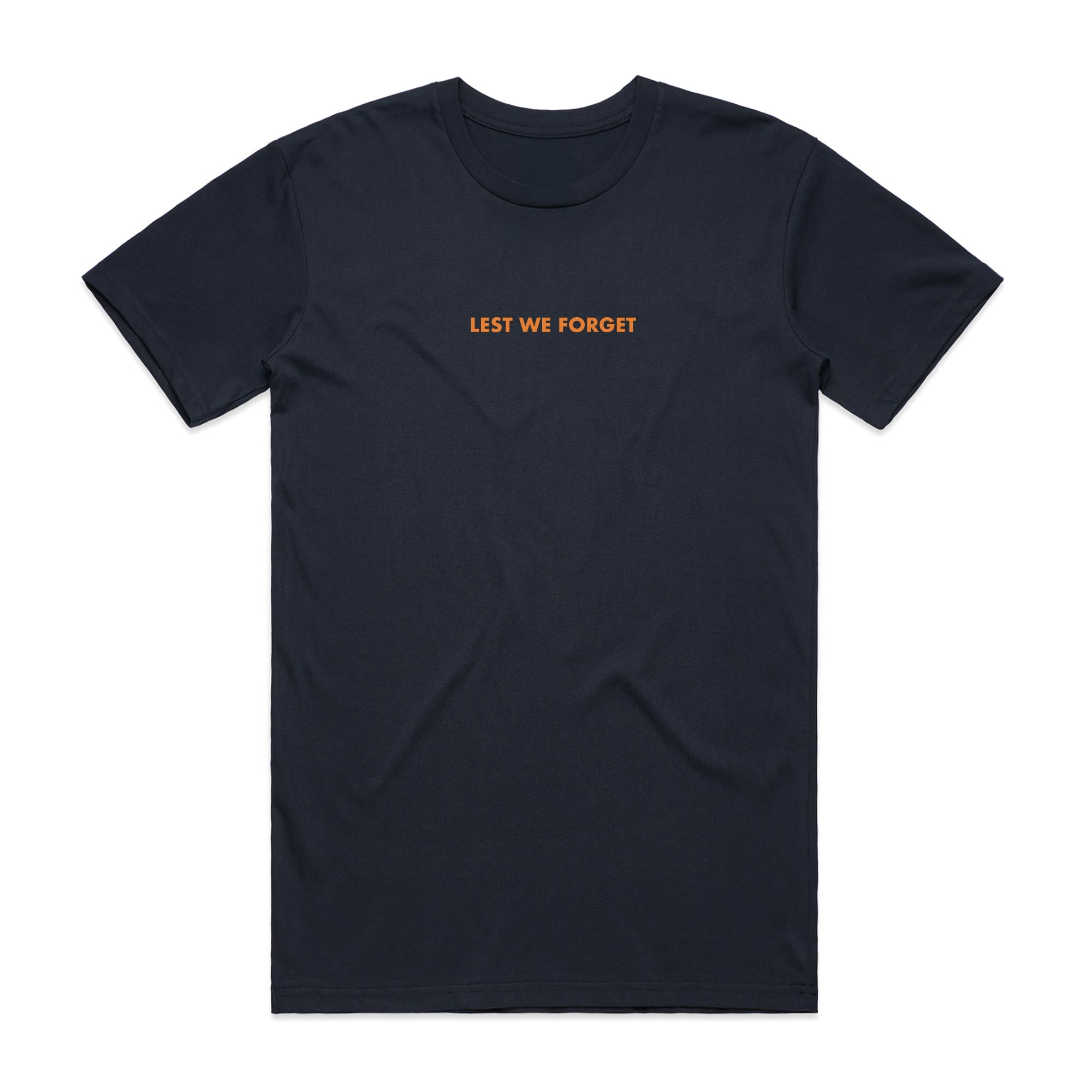 Lest We Forget + AUS Flag cotton t-shirt