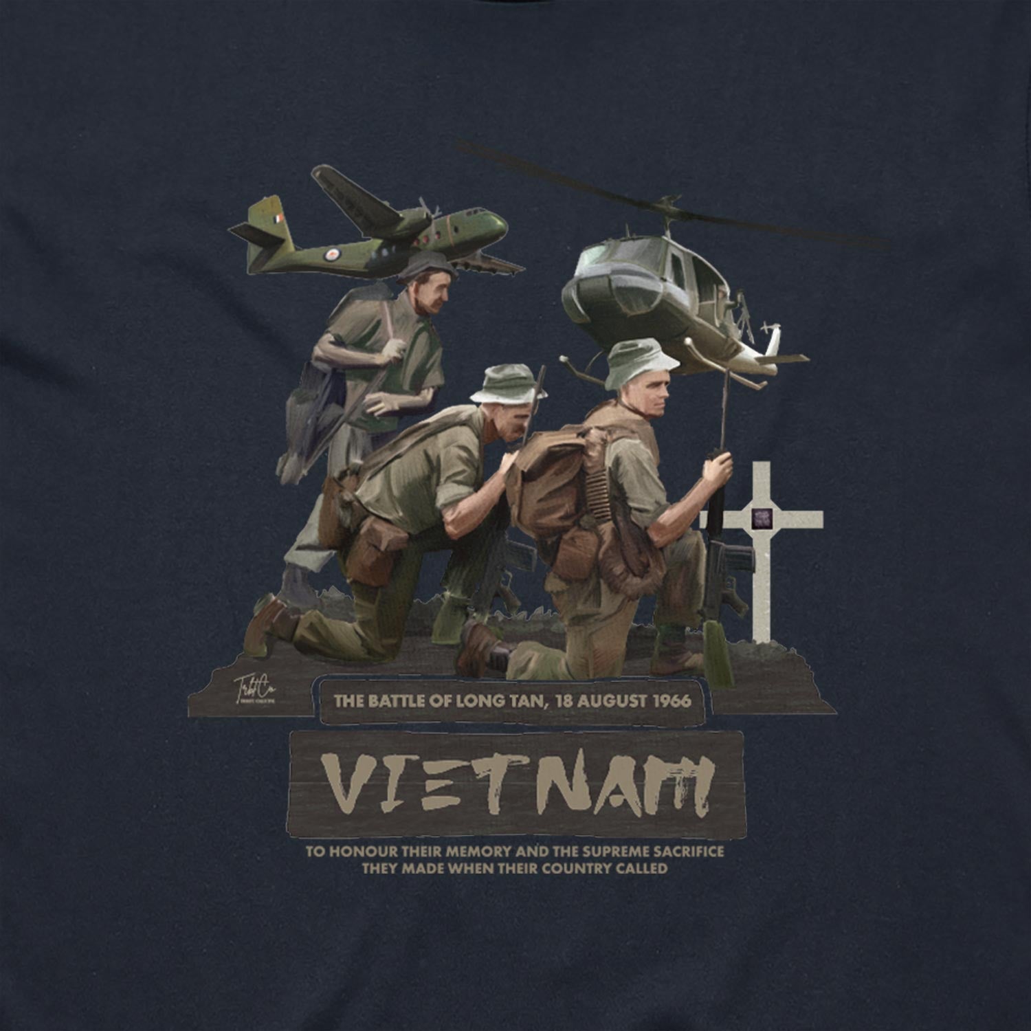 Battle Of Long Tan cotton t-shirt