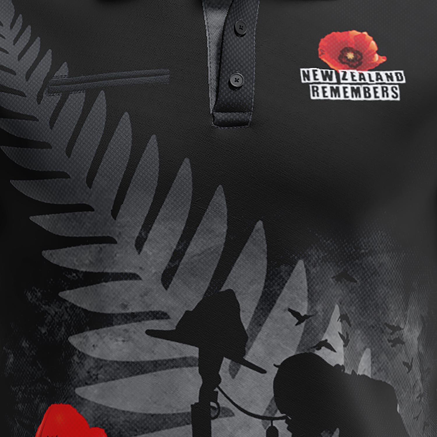 New Zealand Remembers polo with pocket