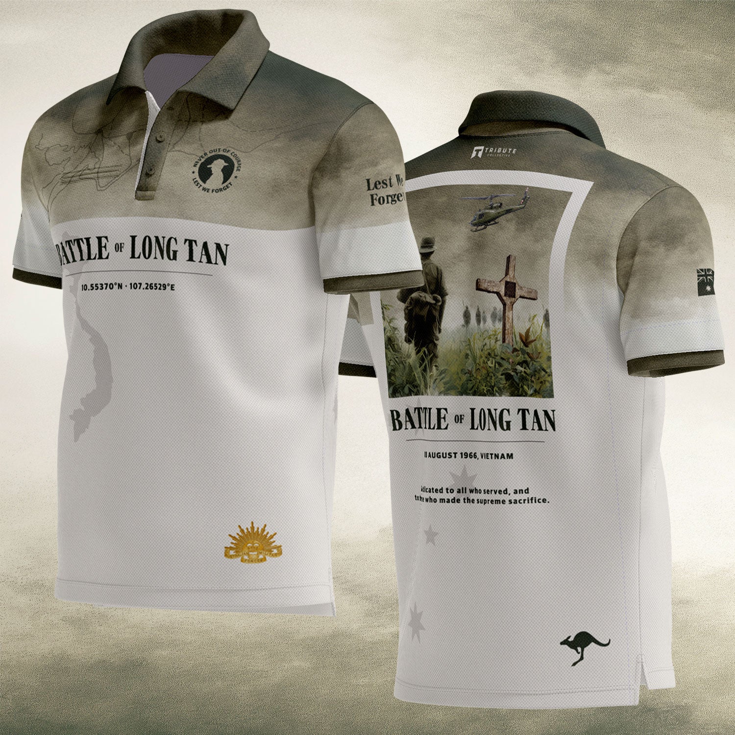 Battle Of Long Tan polo with pocket