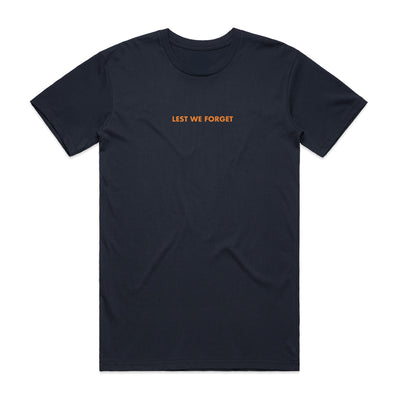 Lest We Forget + AUS Flag cotton t-shirt