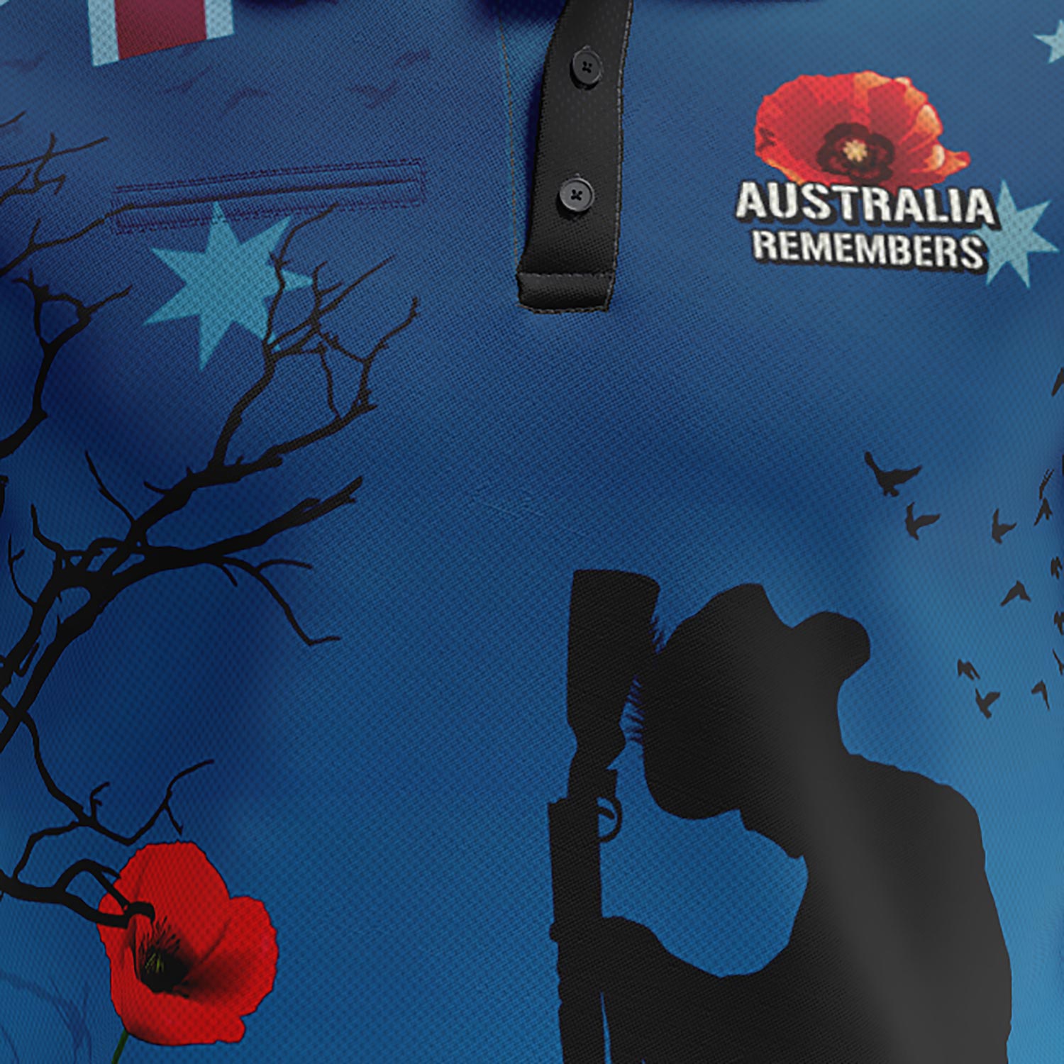 Australia Remembers polo with pocket
