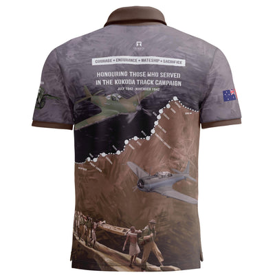 Battle of Kokoda Trail polo with pocket