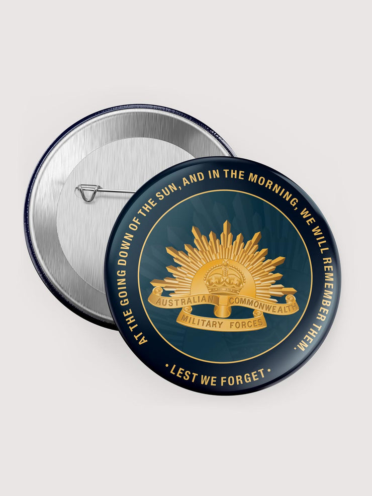 The Rising Sun pin-back button